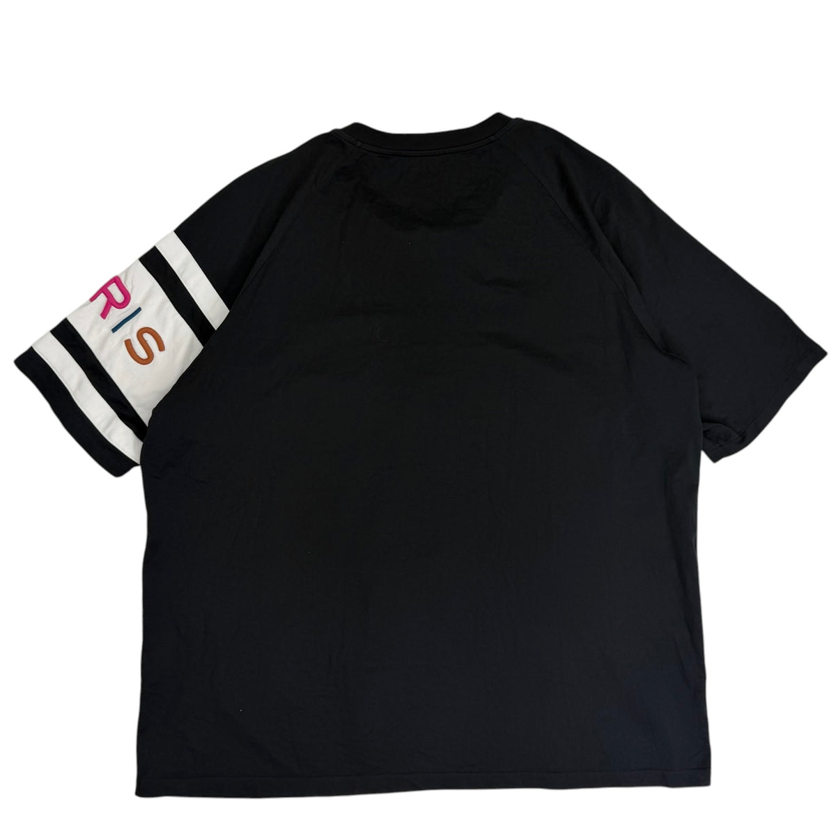 Givenchy Multicolour Logo Embroidery Two Tone Tee Black