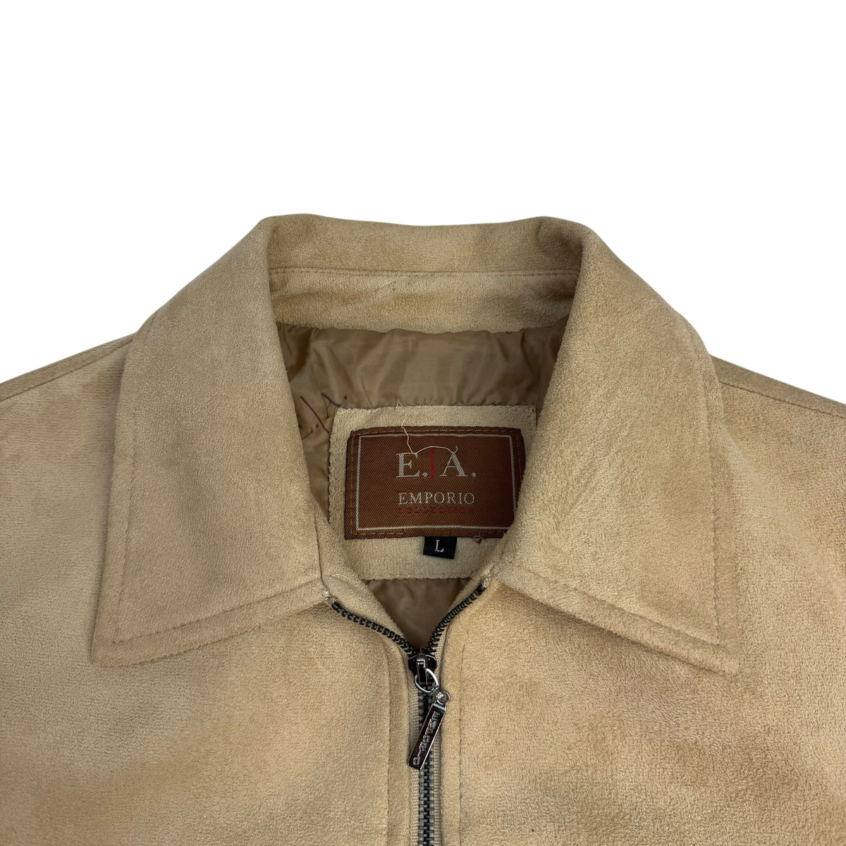 Vintage E.A. Emporio Collection Suede Jacket Tan
