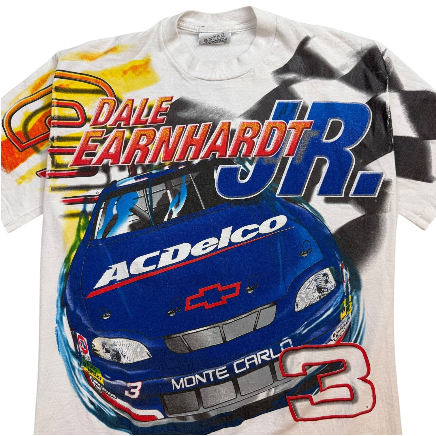 Vintage NASCAR Dale Earnhardt AOP Tee White