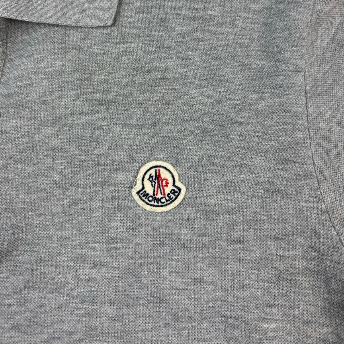 Moncler Logo Patch Polo-Shirt Grey