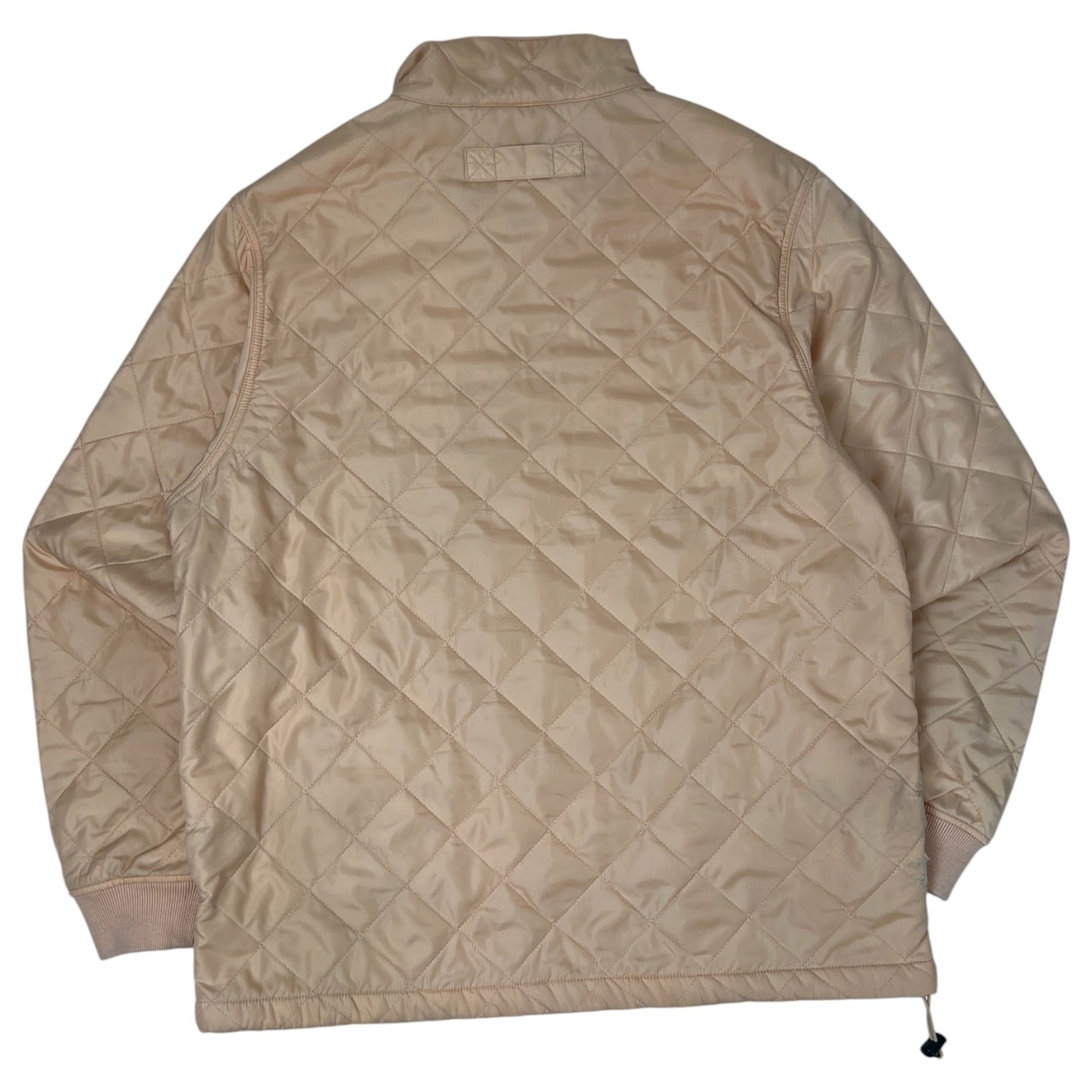Supreme Arc Logo Quilted Half Zip Pullover Peach