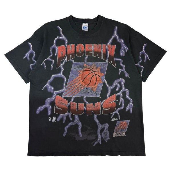 Vintage Phoenix Suns Salem Sportswear Lightning T-Shirt Black