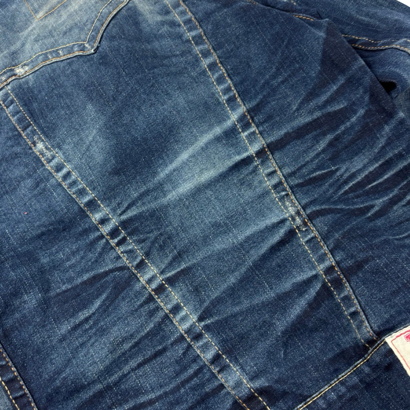 (W) Vintage Y2K True Religion Denim Jacket Dark Wash