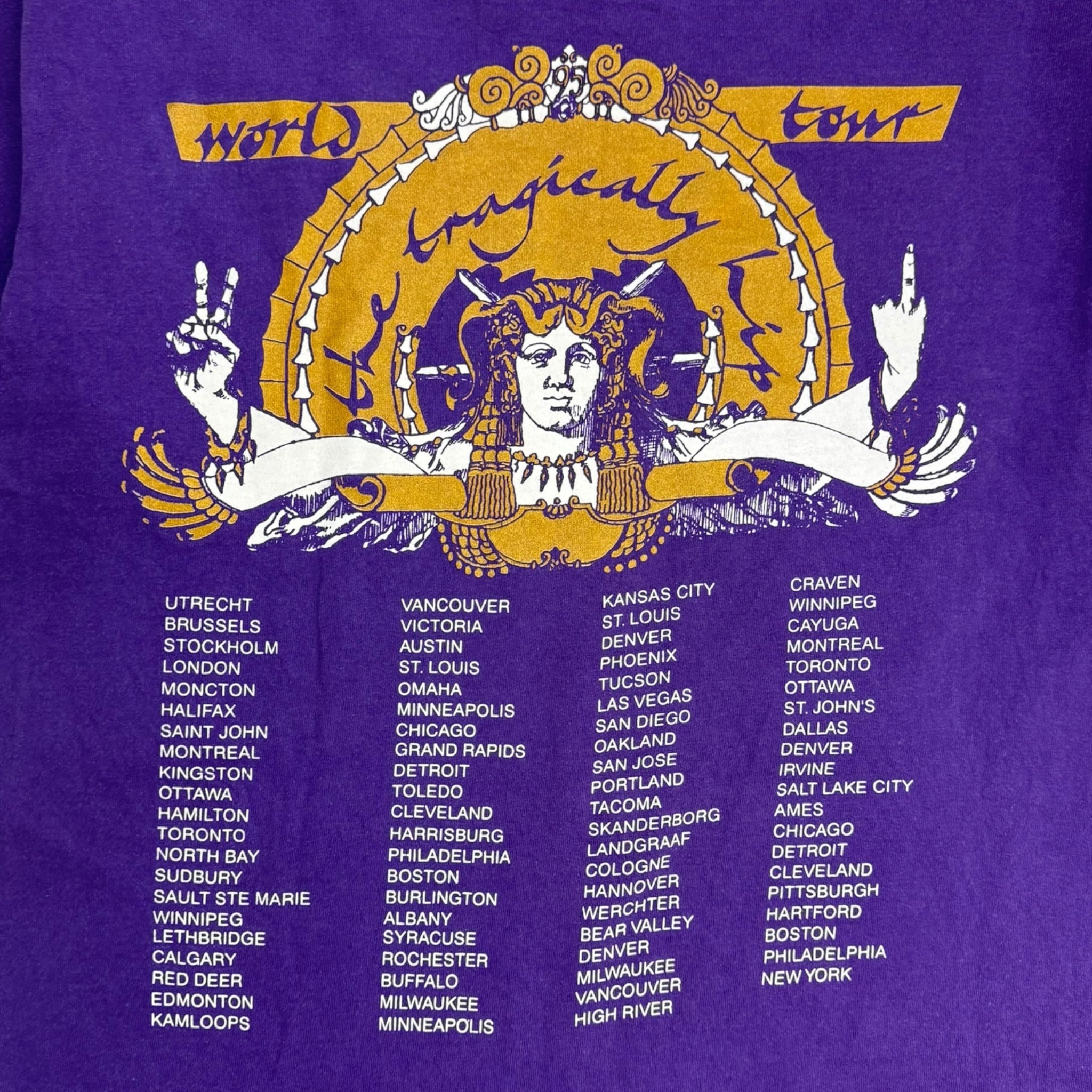 1994 Tragically Hip T-Shirt Purple