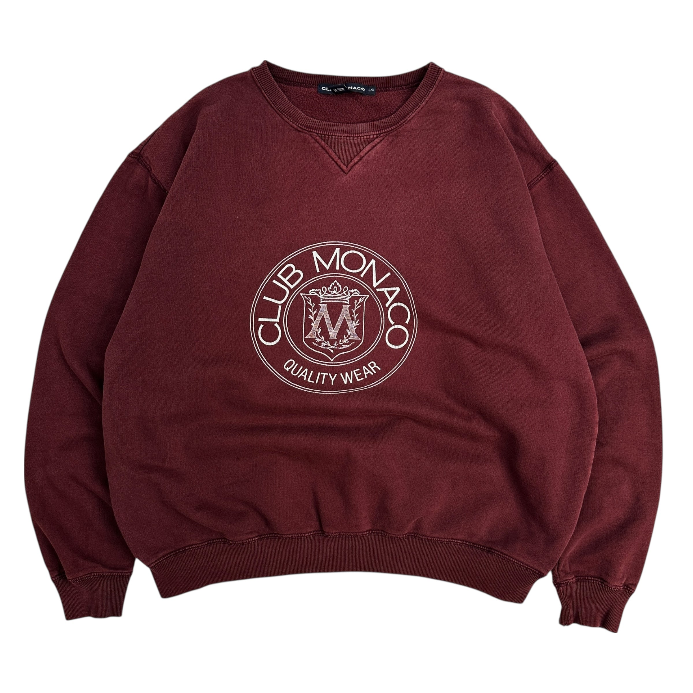 Vintage Club Monaco Crewneck Burgundy