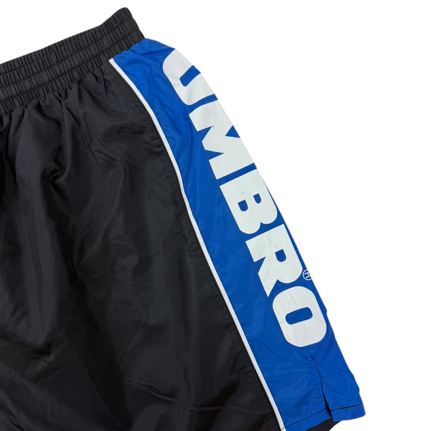 Vintage Umbro Spellout Shorts Black/Blue