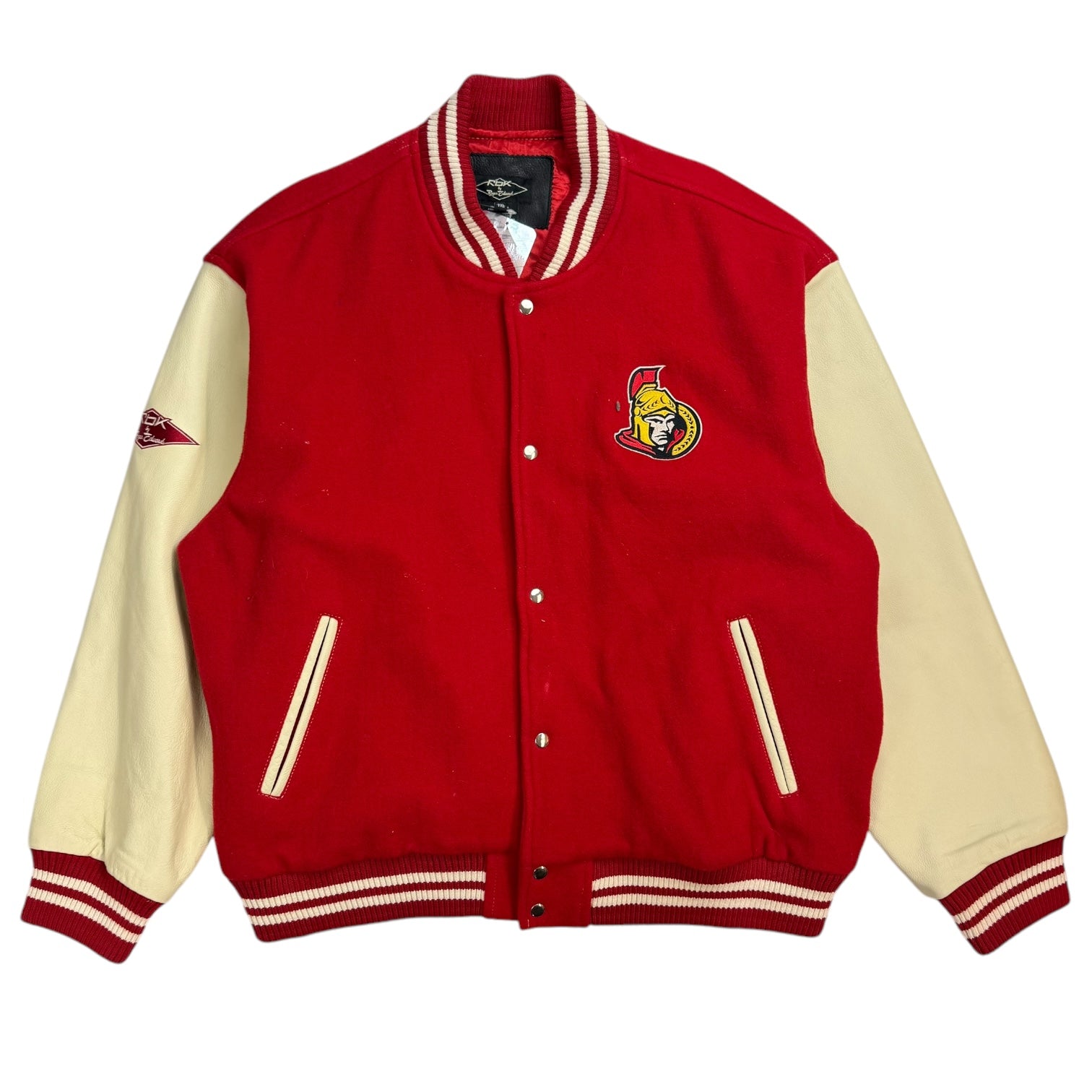 Vintage Reebok Ottawa Senators Letterman Jacket Red