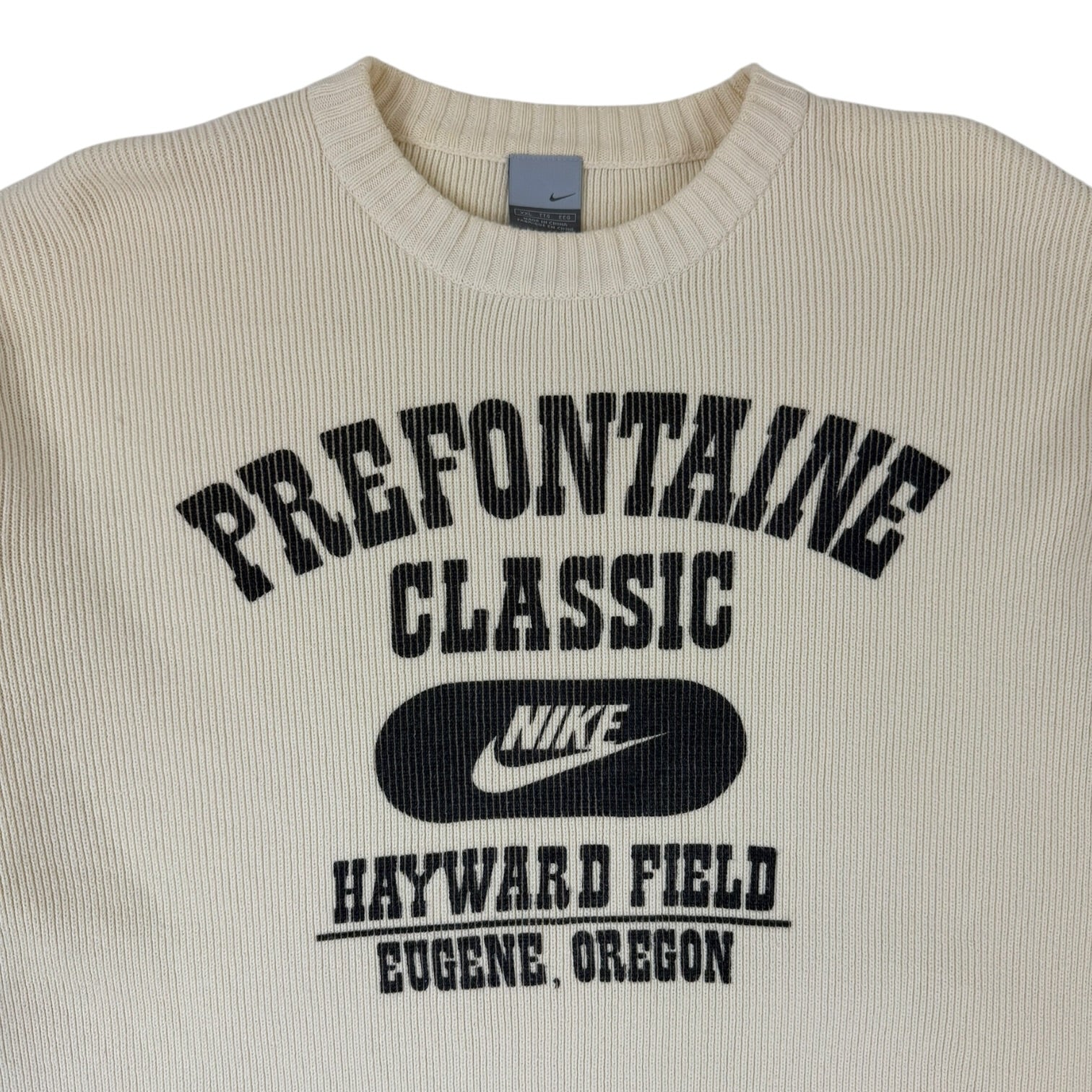 Vintage Nike Prefontaine Classic Knit Crewneck White