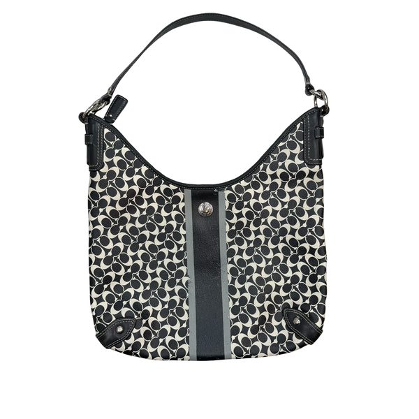 (W) Coach Hobo Shoulder Bag White/Black