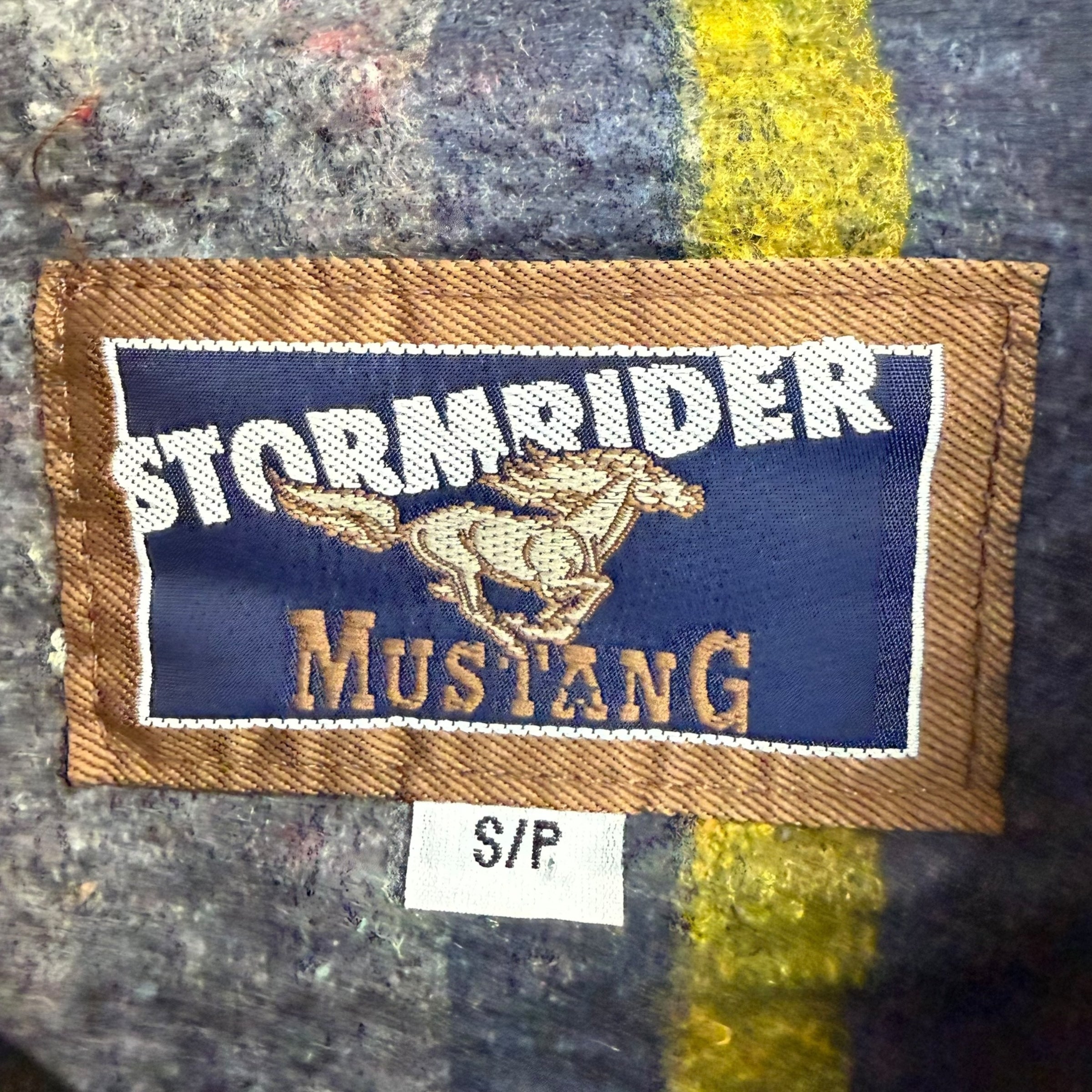 Vintage Mustang Storm Rider Denim Jacket Black
