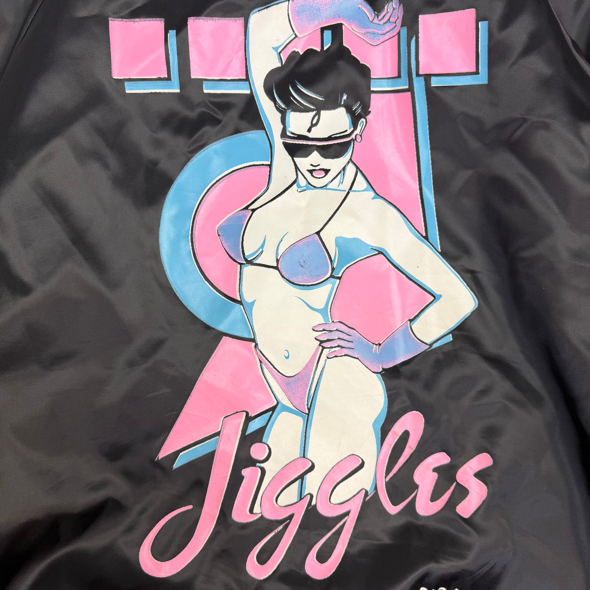 Vintage Fort Lauderdale Florida “Jiggles” Bomber Black
