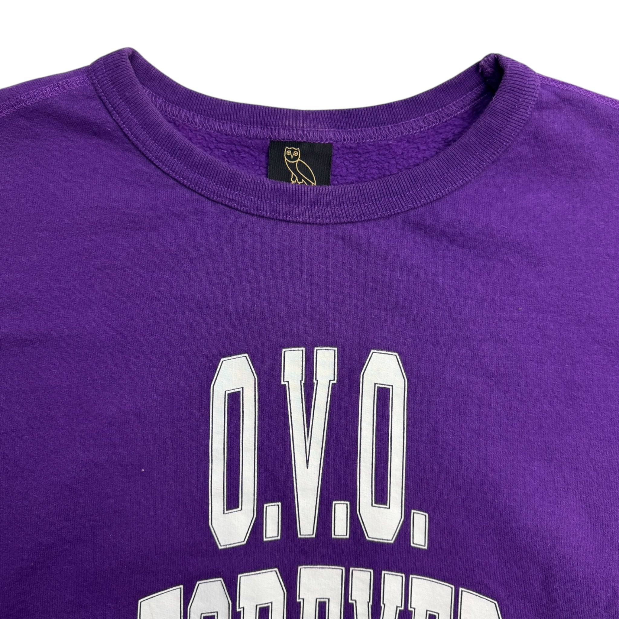 OVO Forever Arch Spellout Crewneck Purple