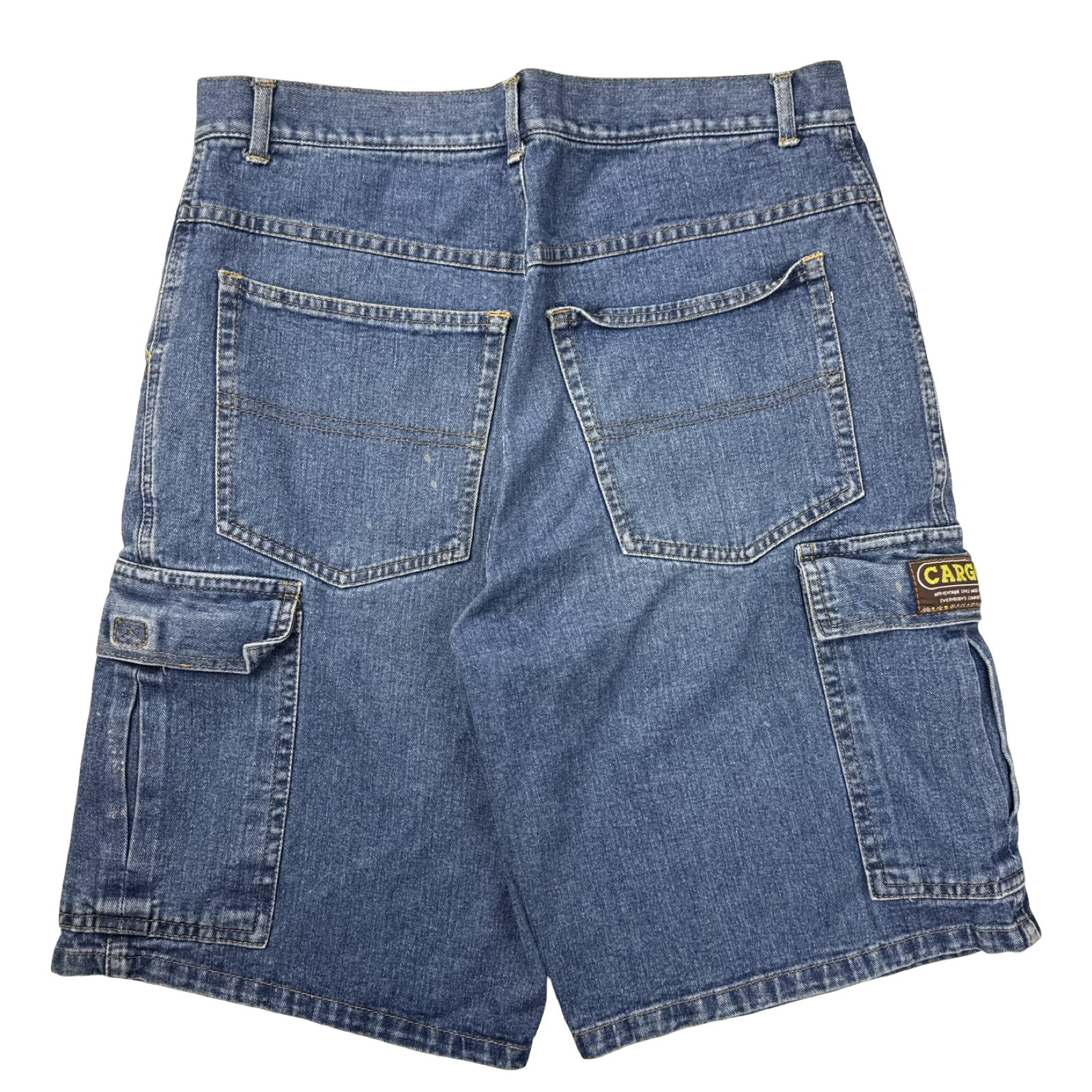 Vintage Cargo Denim Shorts Medium Indigo