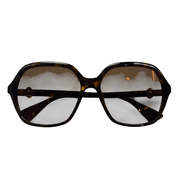 (W) Cartier CT0470S Oversized Sunglasses Black