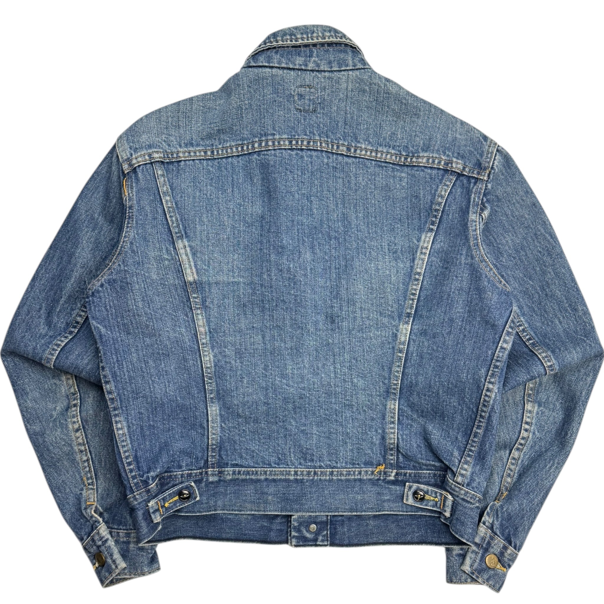 Vintage Lee Trucker Denim Jacket Worn In Indigo