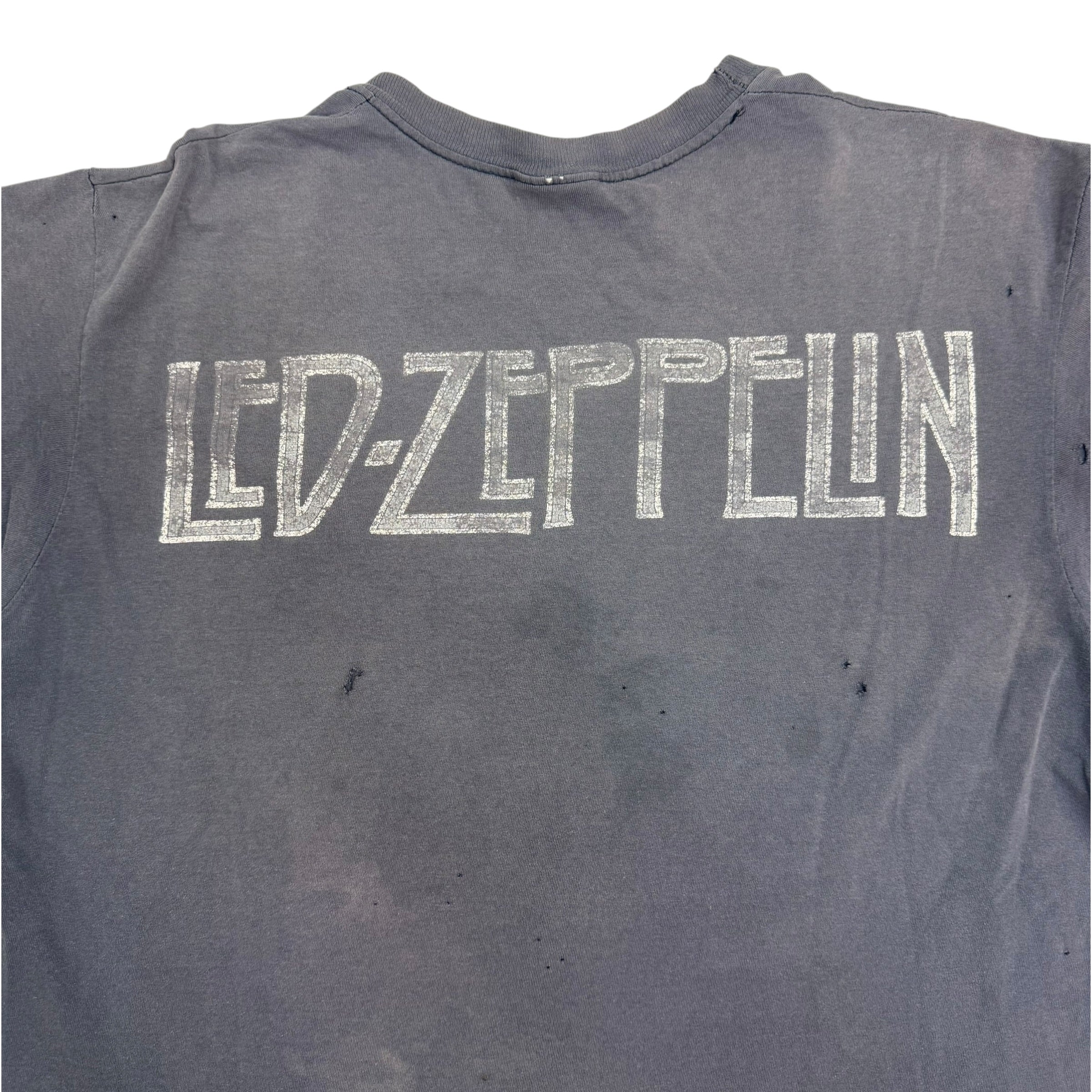 1990 Led Zeppelin Zoso Wizard Tee Faded Black