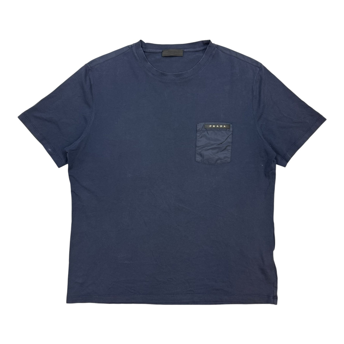 Prada Contrast Pocket Tee Navy Blue