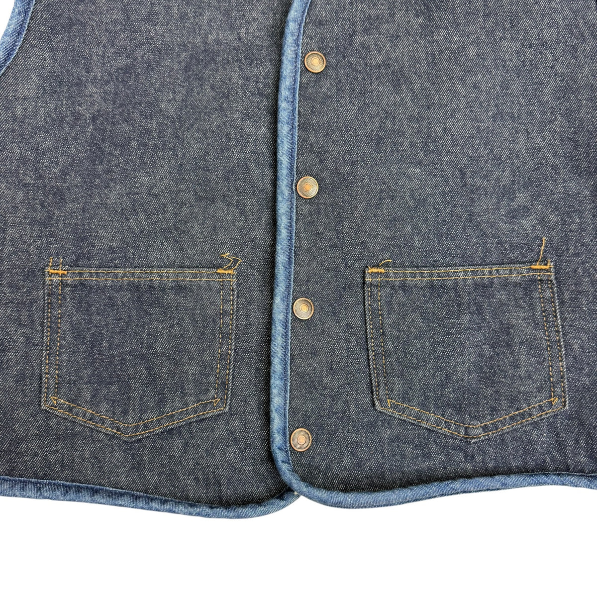 1980's Carhartt Denim Sherpa Lined Vest Dark Wash