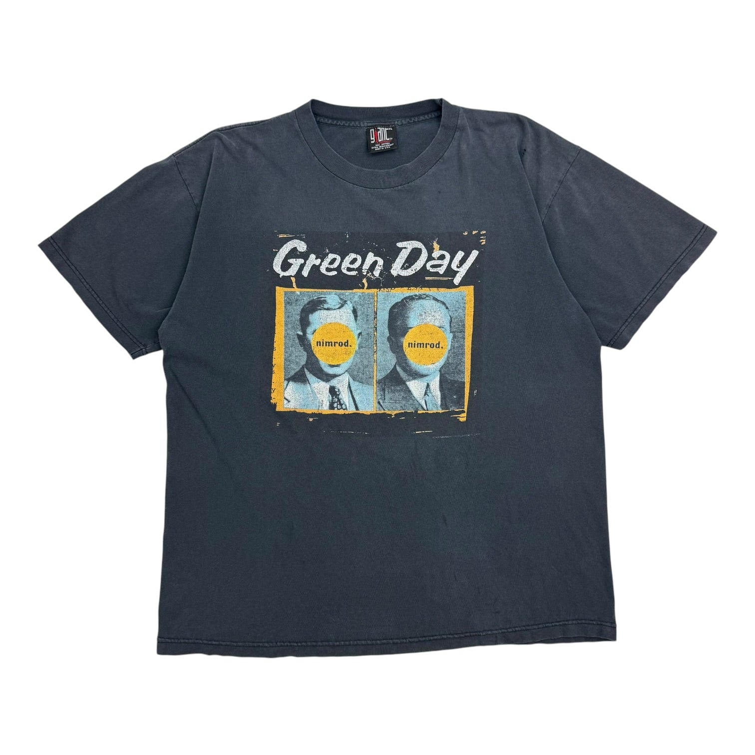 1997 Green Day Nimrod Album Cover Tee Faded Black