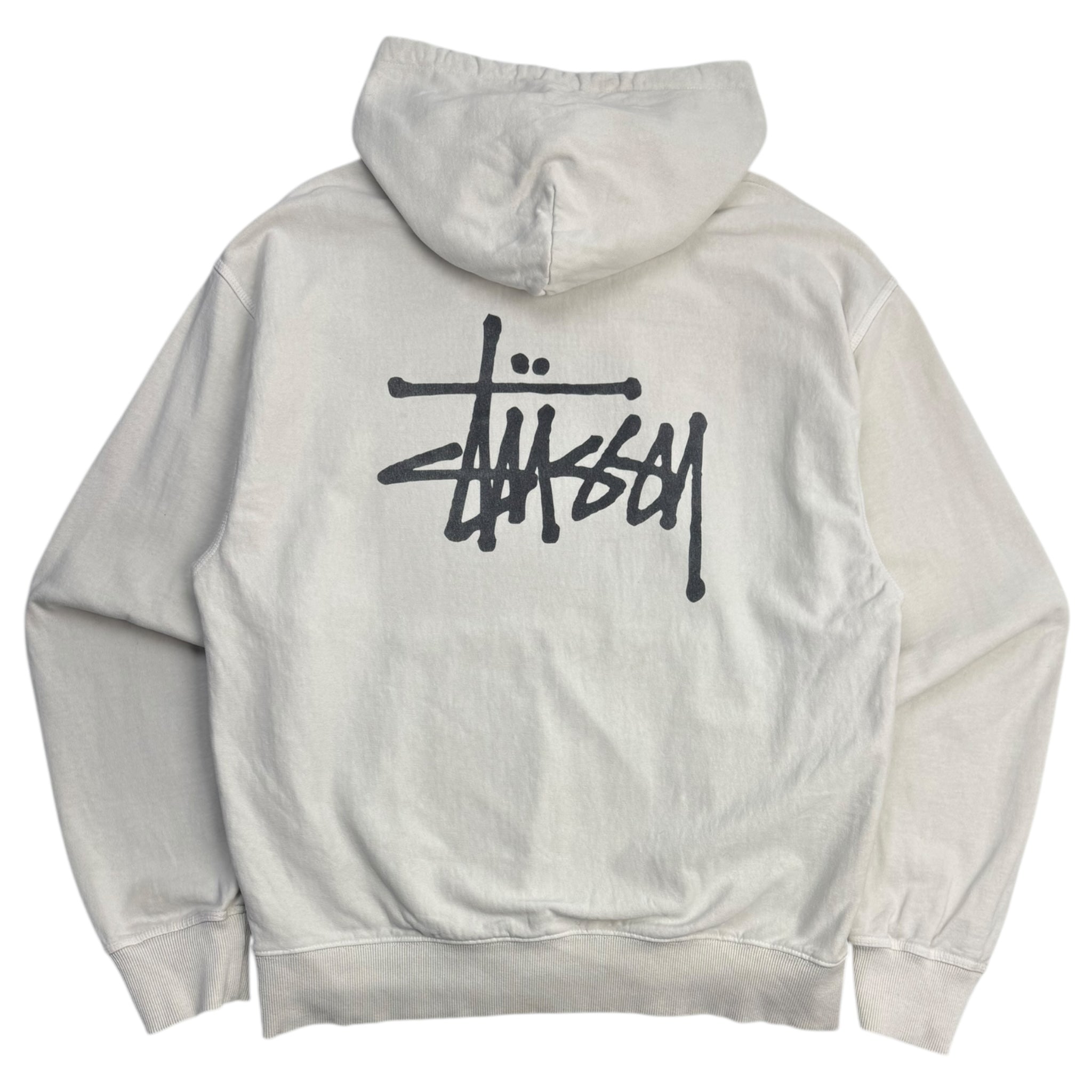 Stussy Script Logo Hoodie Cream