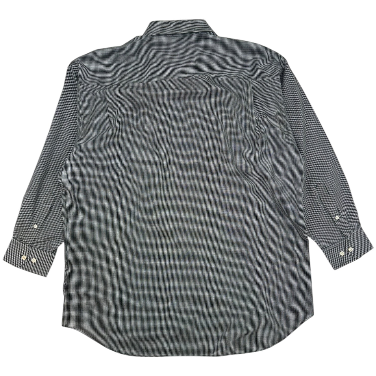 Christian Dior Grid Button-Up Dress Shirt Black