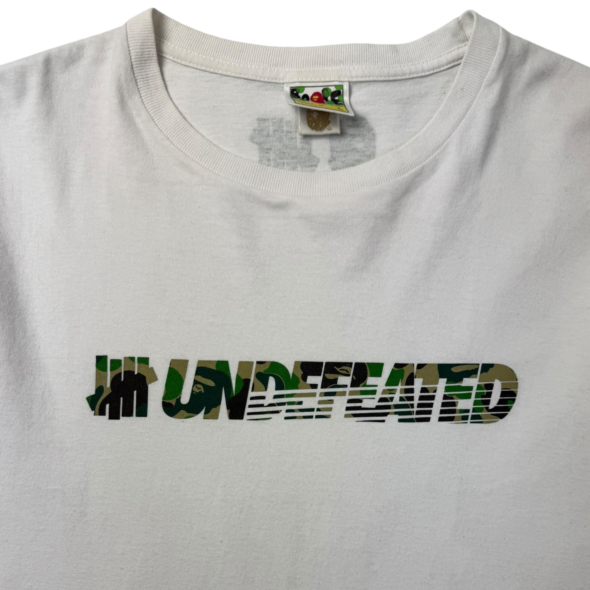 BAPE x Undefeated Unbalance Tee White