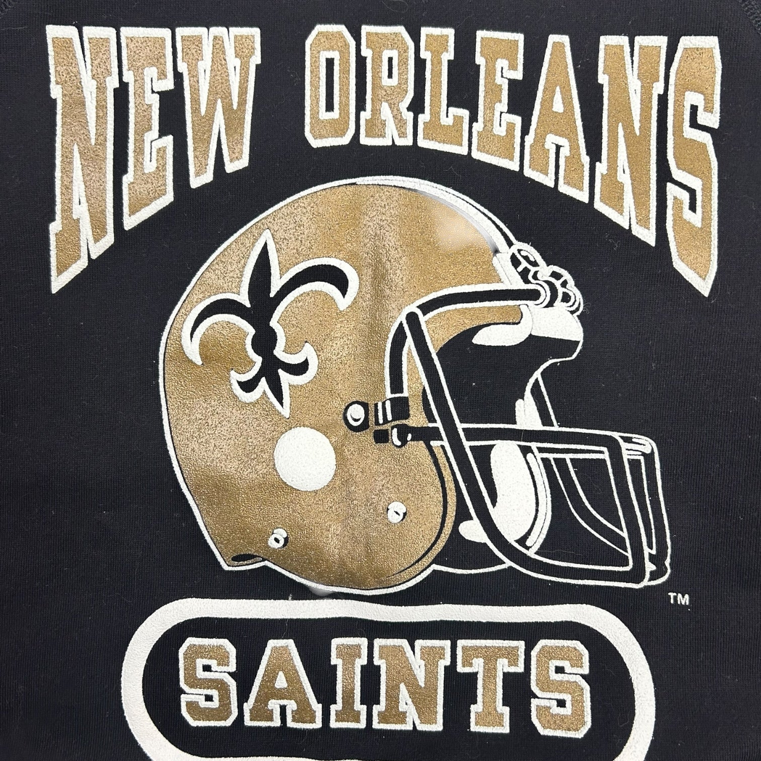 Vintage New Orleans Saints Helmet Sweater Black