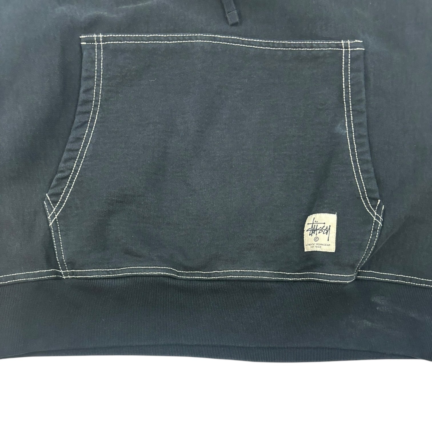Stussy Contrast Stitch Label Hoodie Black