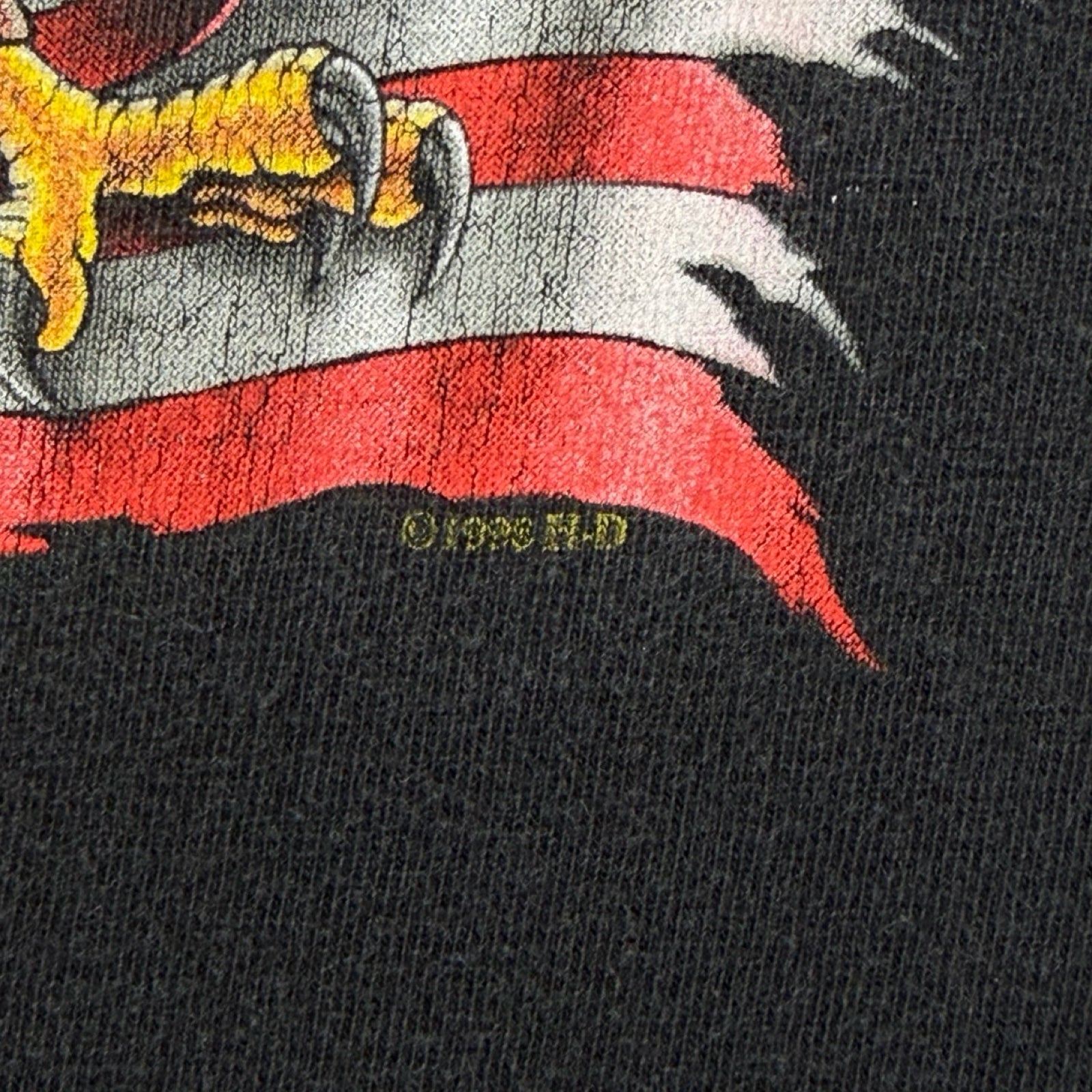 1998 Harley Davidson Nevada Bald Eagle T-Shirt Faded Black