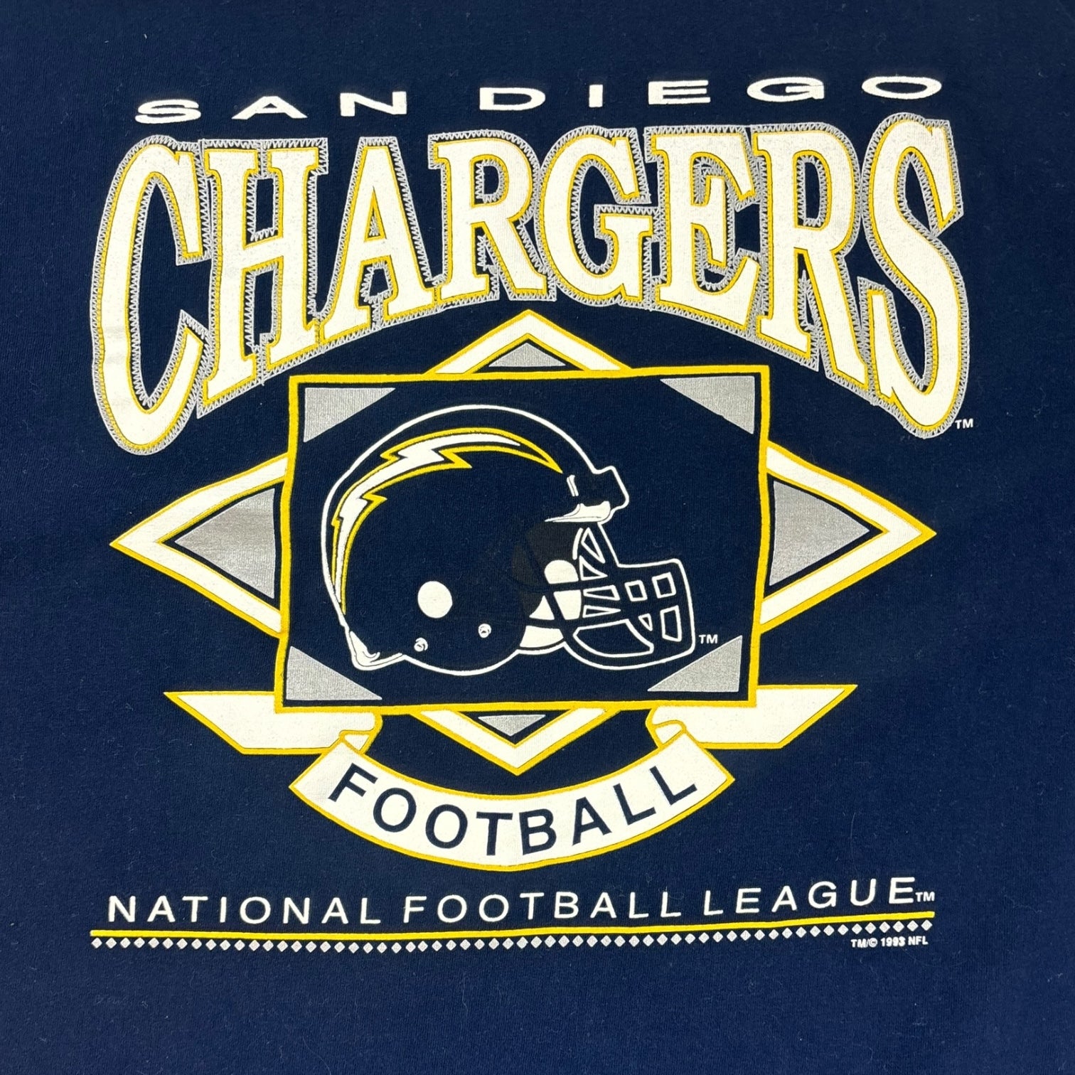 Vintage 1993 San Diego Chargers T-Shirt Navy