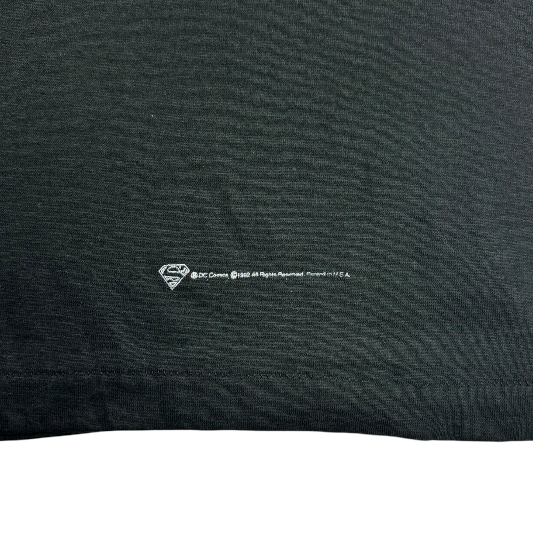 1992 Super Man Bleeding Logo Comic T-Shirt