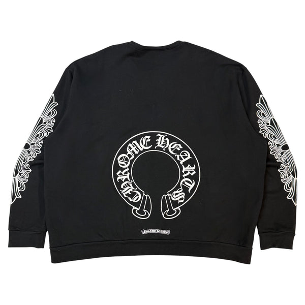 Chrome Hearts Horseshoe Logo Crewneck Black