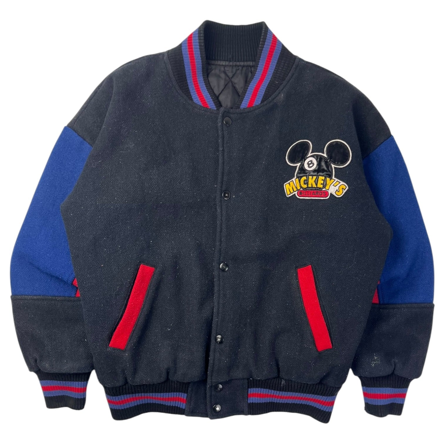 Vintage Mickey Billiards Disney Wool Bomber Jacket