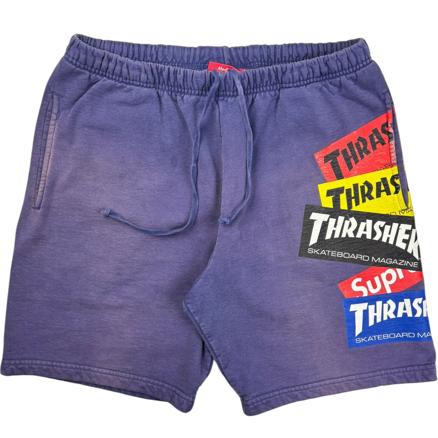 Supreme X Thrasher Fleece Shorts Purple
