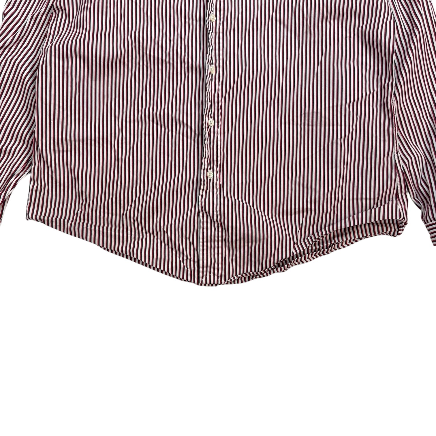 Vintage Ralph Lauren Striped Button Up Shirt Red/White