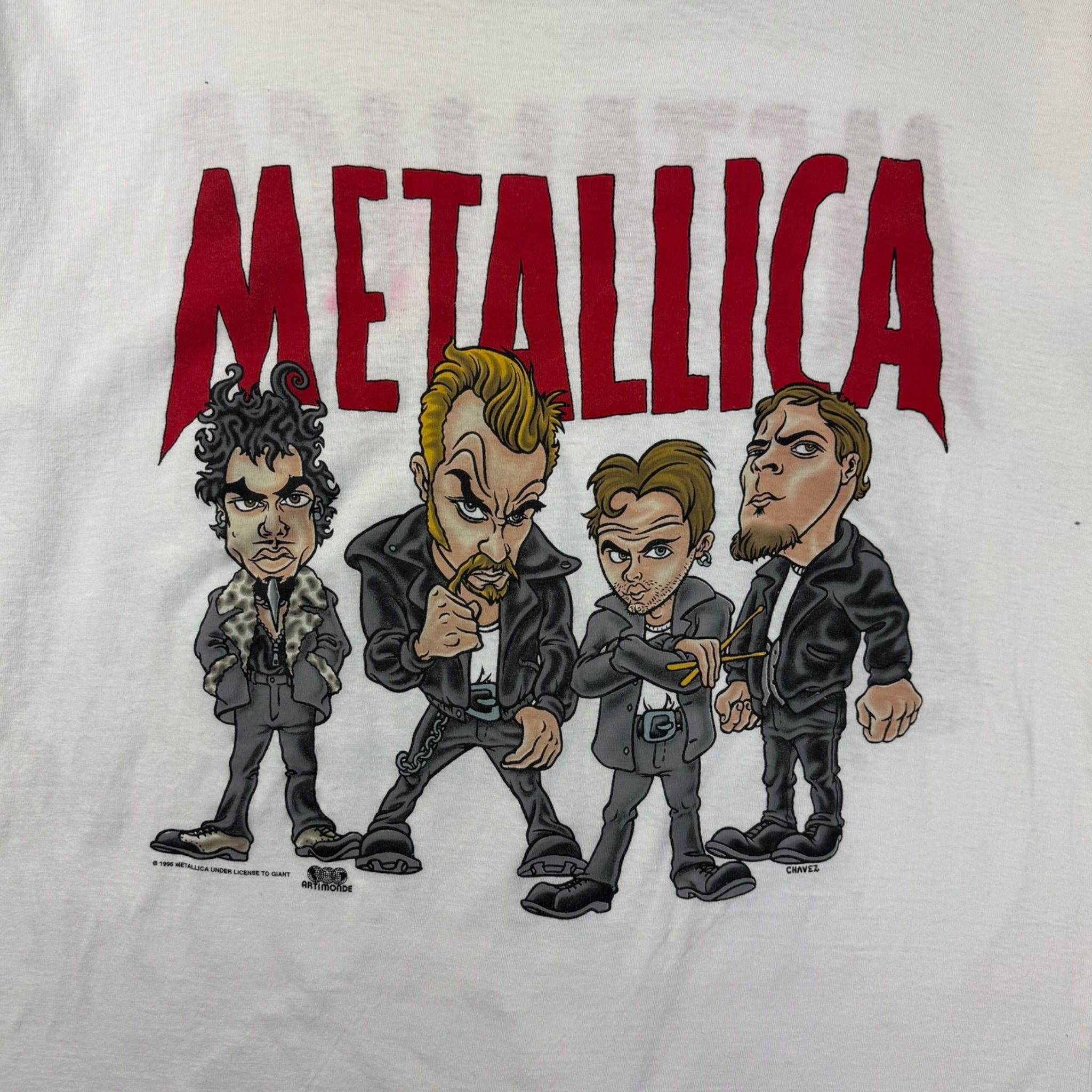 1996 Metallica Chavez Cartoon T-Shirt