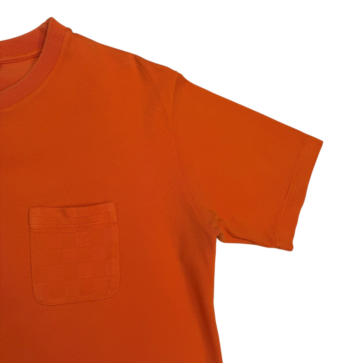Louis Vuitton Damier Textured Pattern Pocket Tee Orange