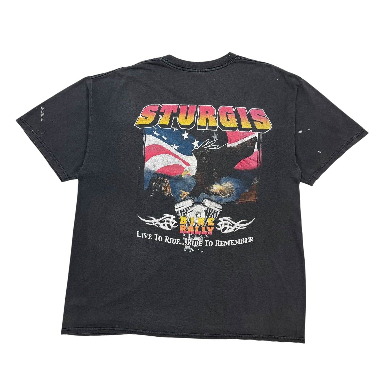 Vintage Sturgis Bike Rally Tee Faded Black