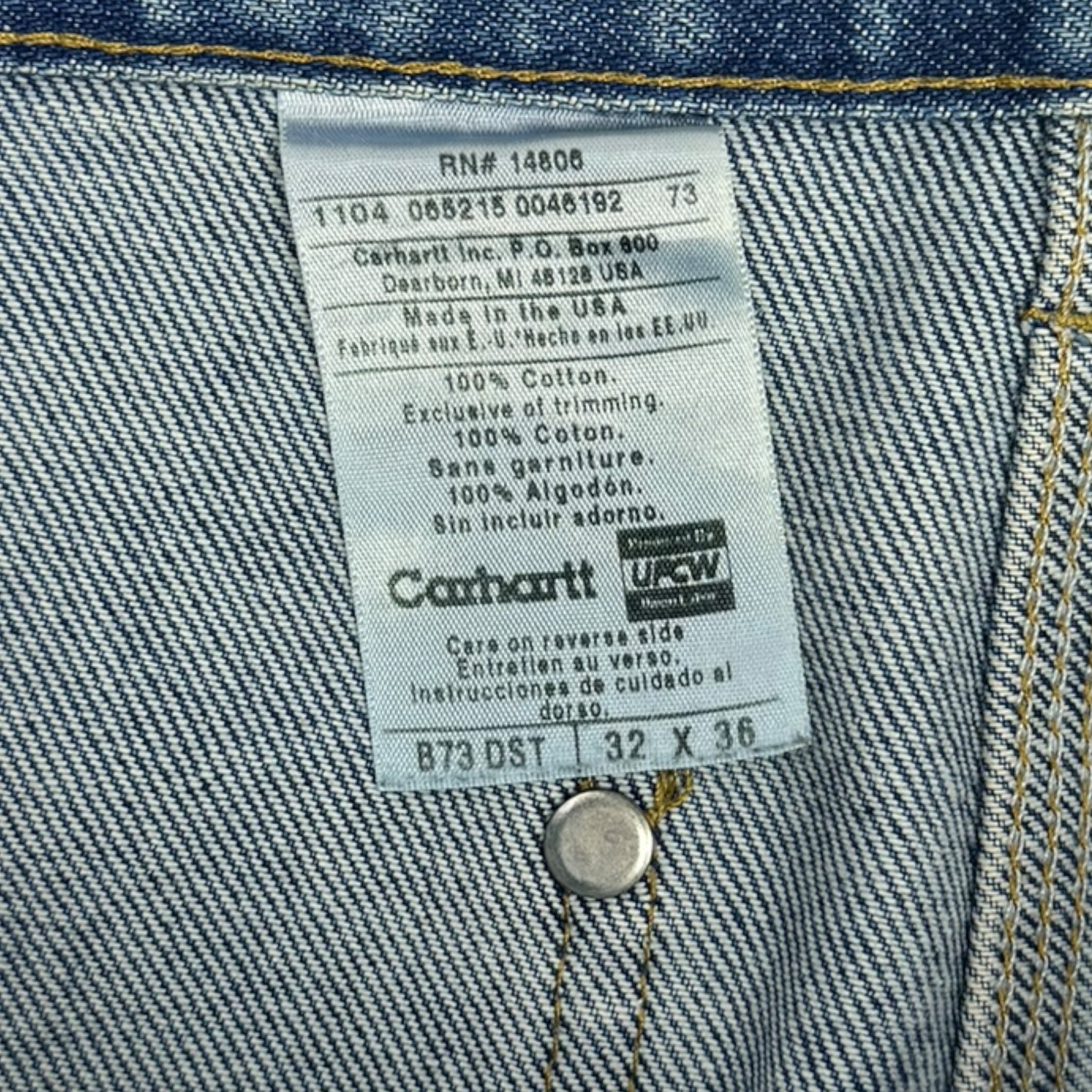 Vintage Carhartt Denim Double Knee Work Pants