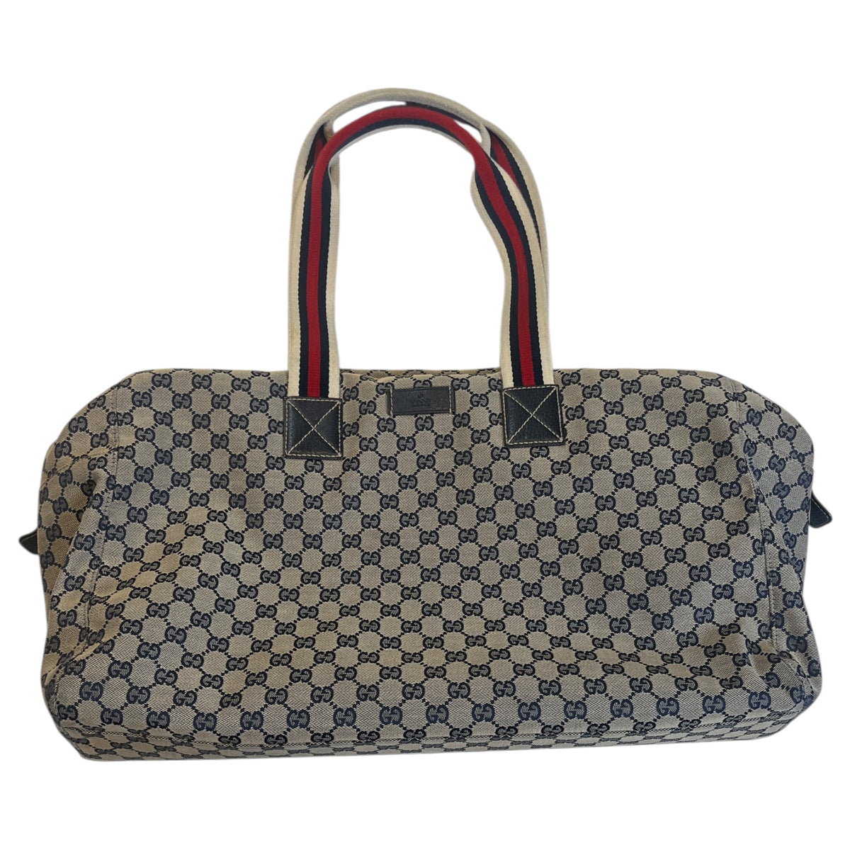 Gucci GG Canvas Web Carry On Duffle Bag