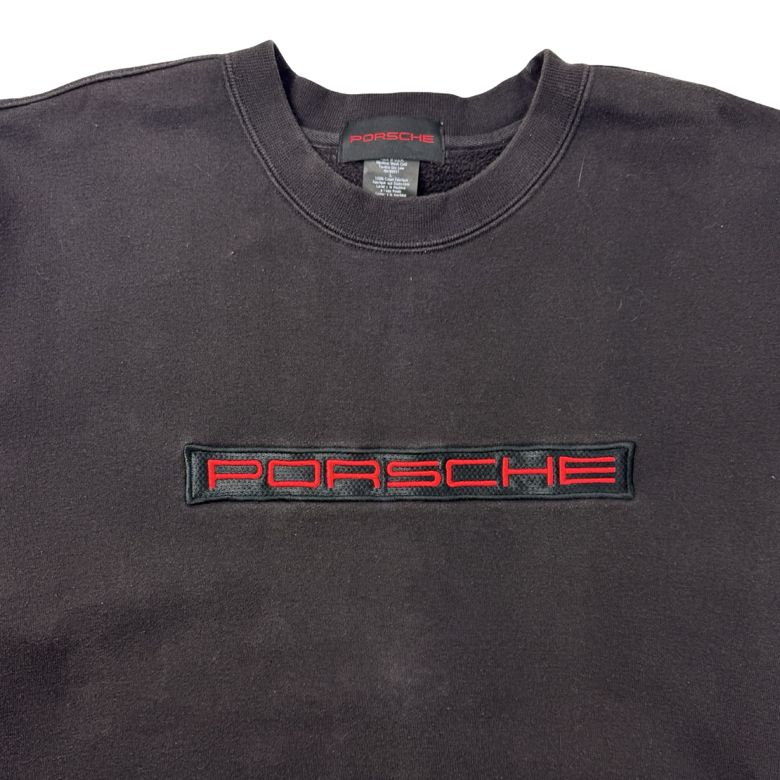 Vintage Porsche Embroidered Crewneck Black