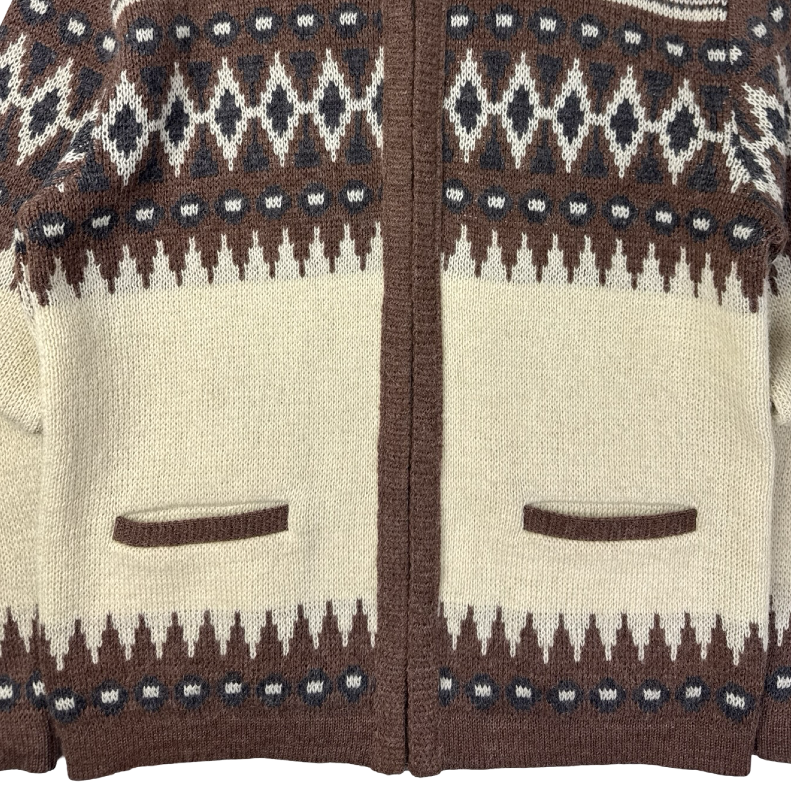 Vintage Cardigan Wool Knit Zip Up Jacket