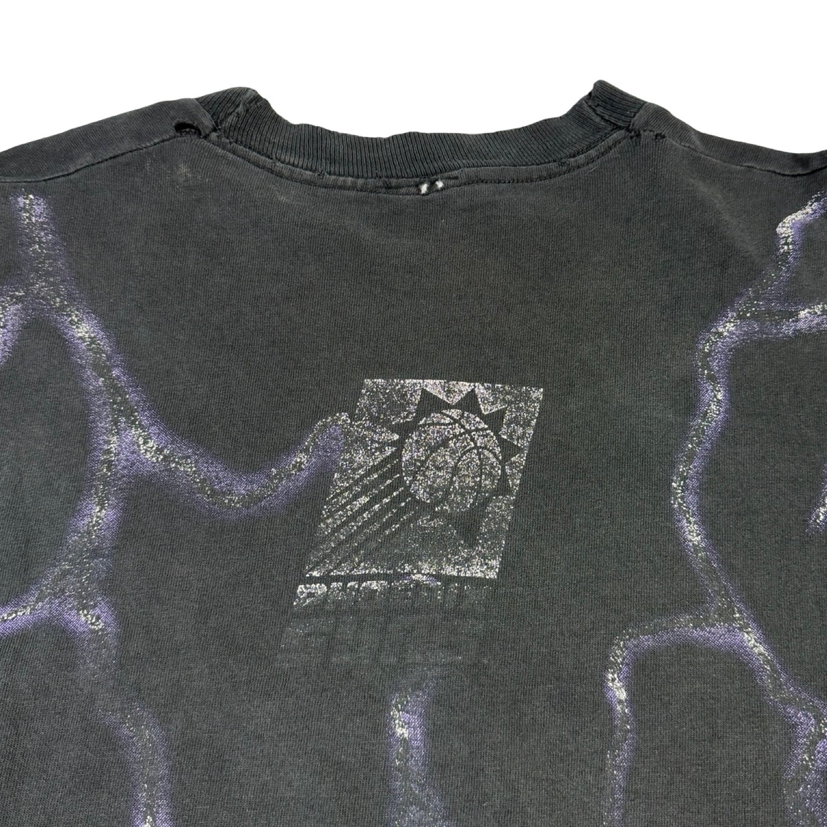 Vintage Phoenix Suns Salem Sportswear Lightning T-Shirt Black