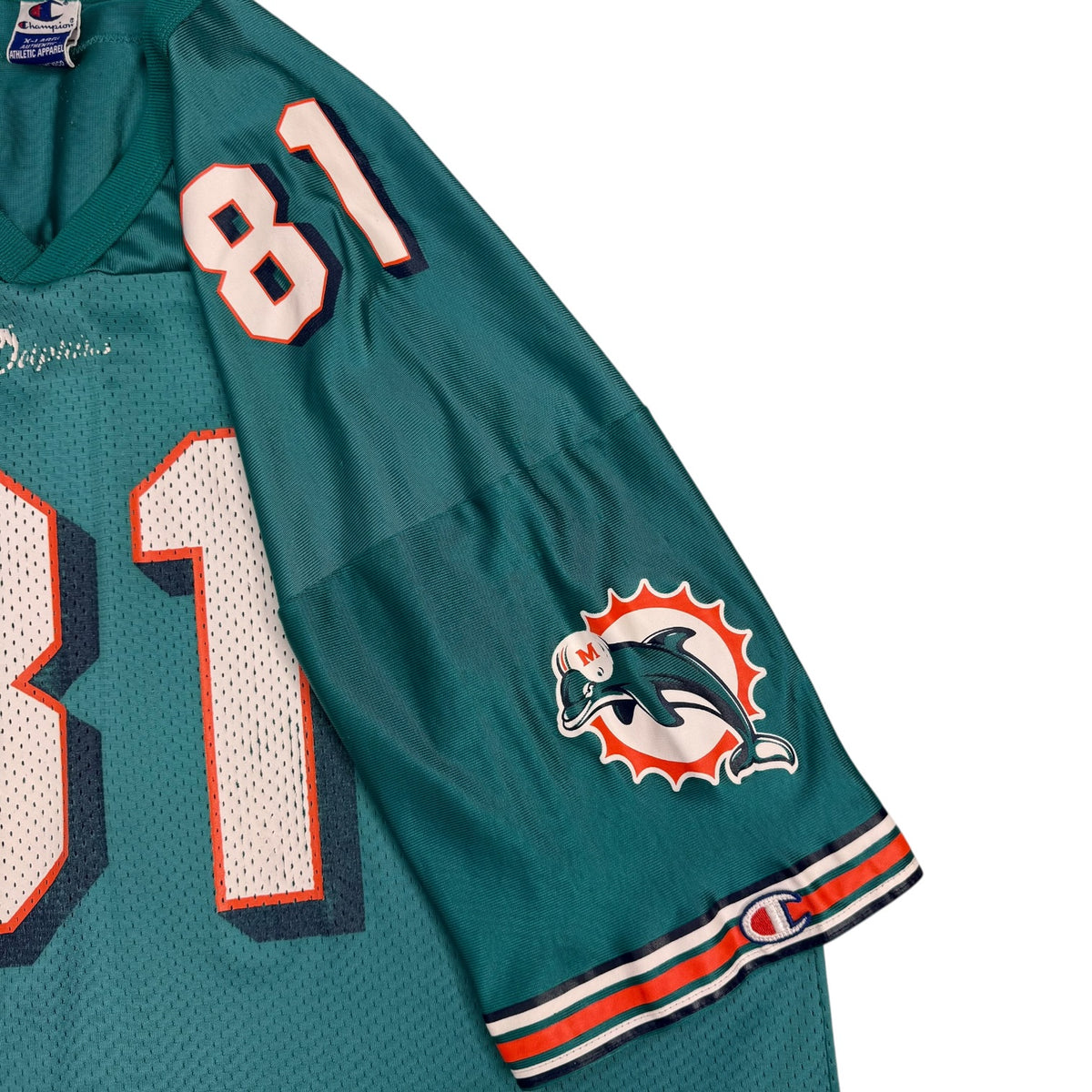 Vintage Champion Miami Dolphins O.J. McDuffie Home Jersey Teal