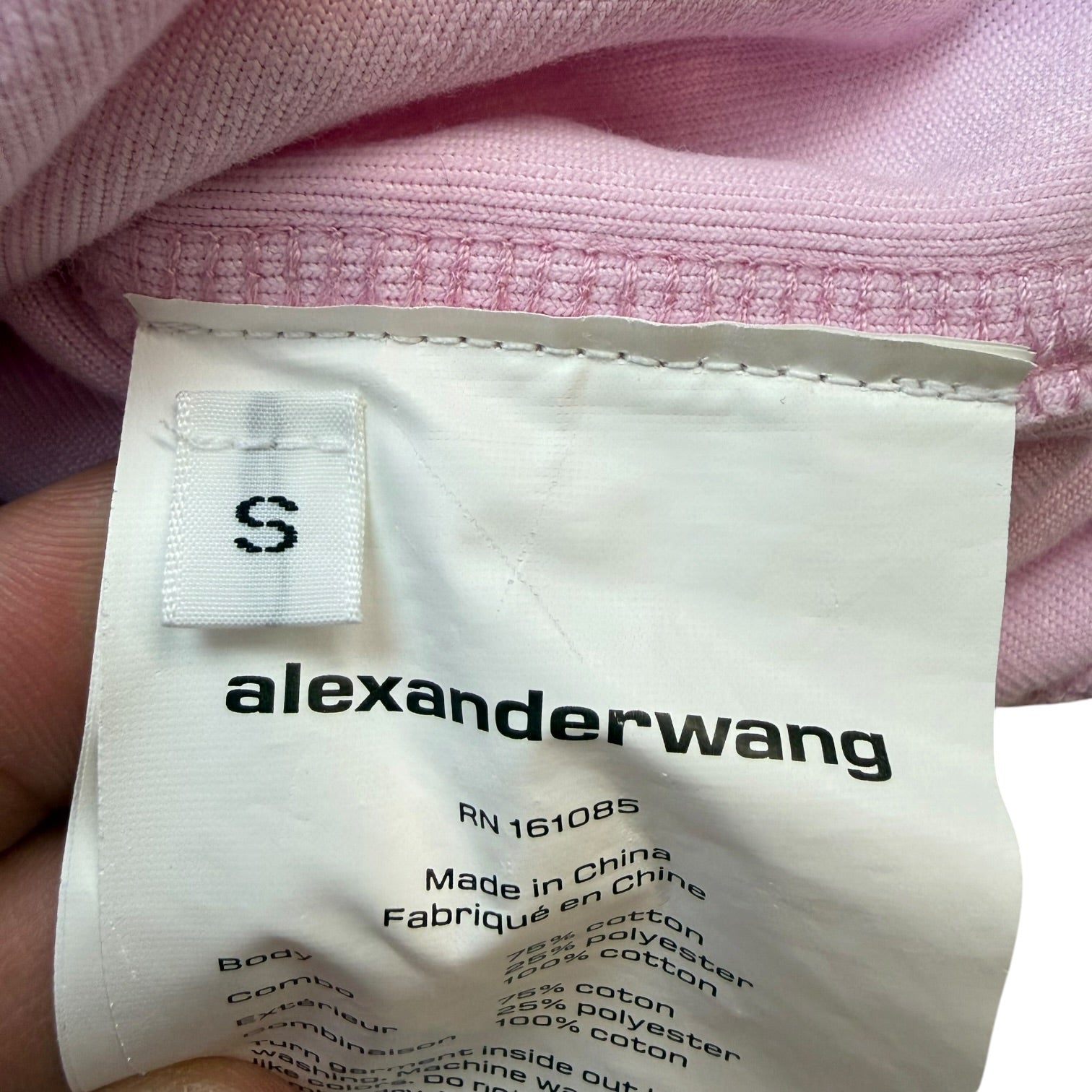 Alexander Wang FW23 Pink Apple Logo Hoodie Pink