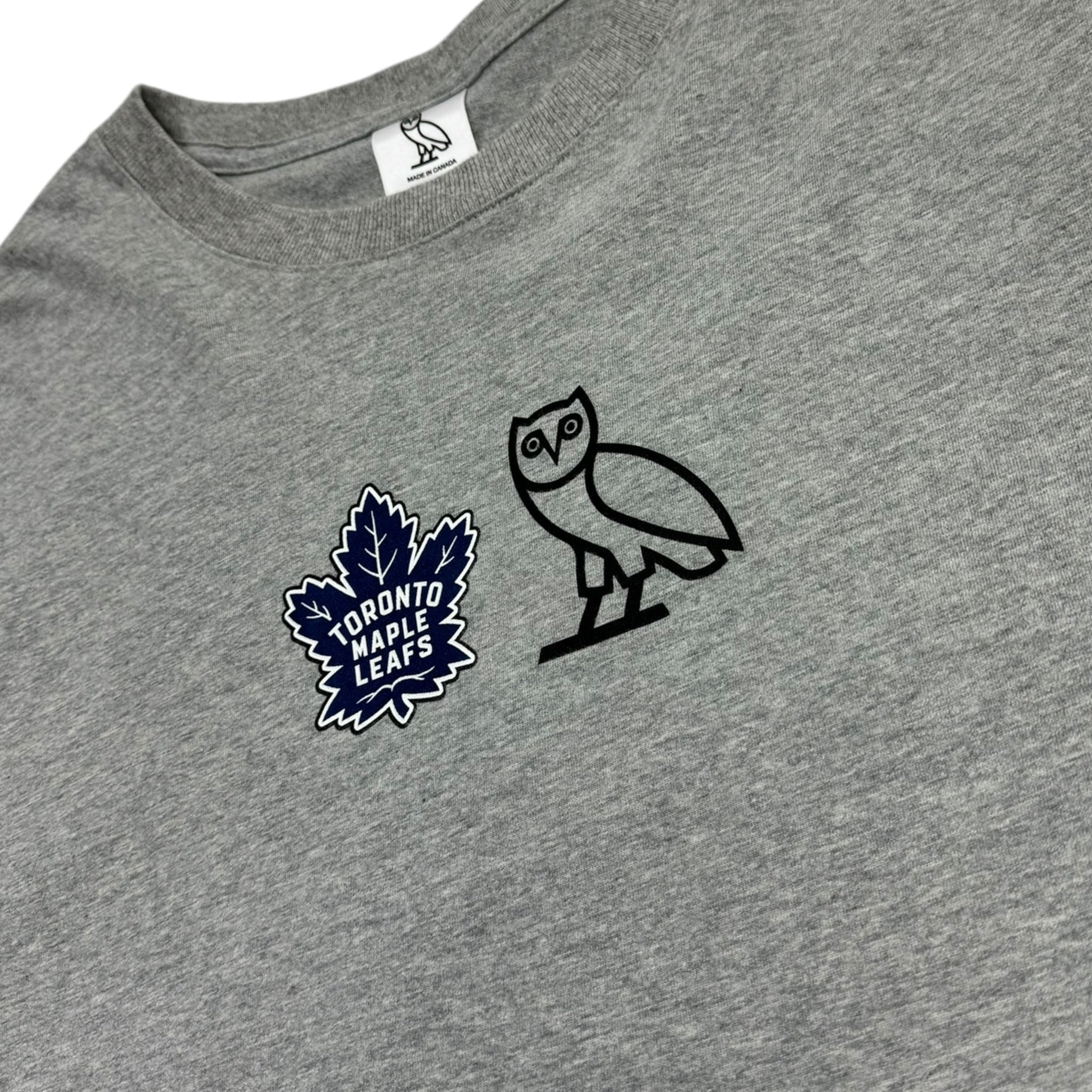 OVO x Toronto Maple Leafs Logos Tee Grey