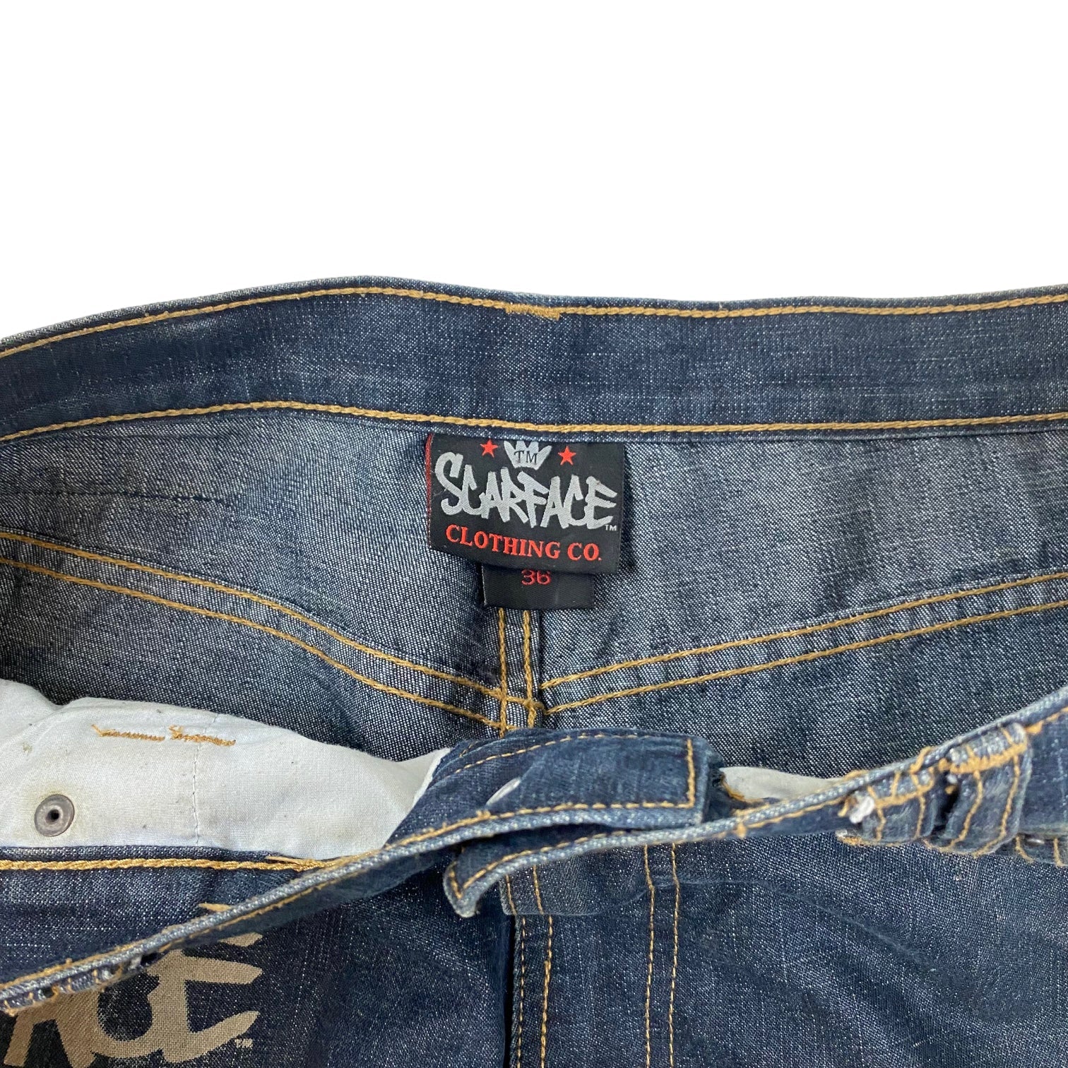 Y2K Hip Hop Scarface Denim Jeans