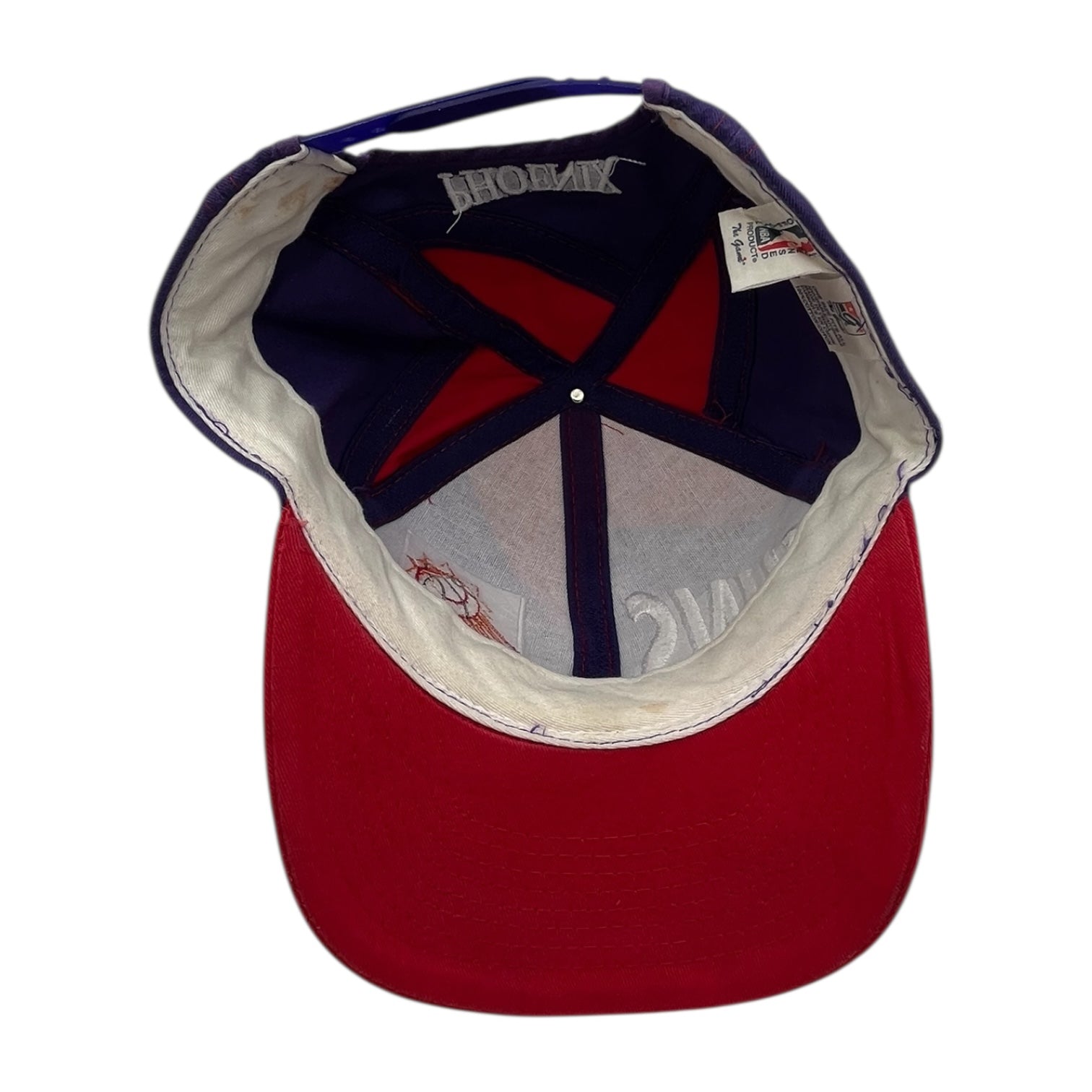 Vintage Phoenix Suns Patterned Snapback Hat Purple/Red