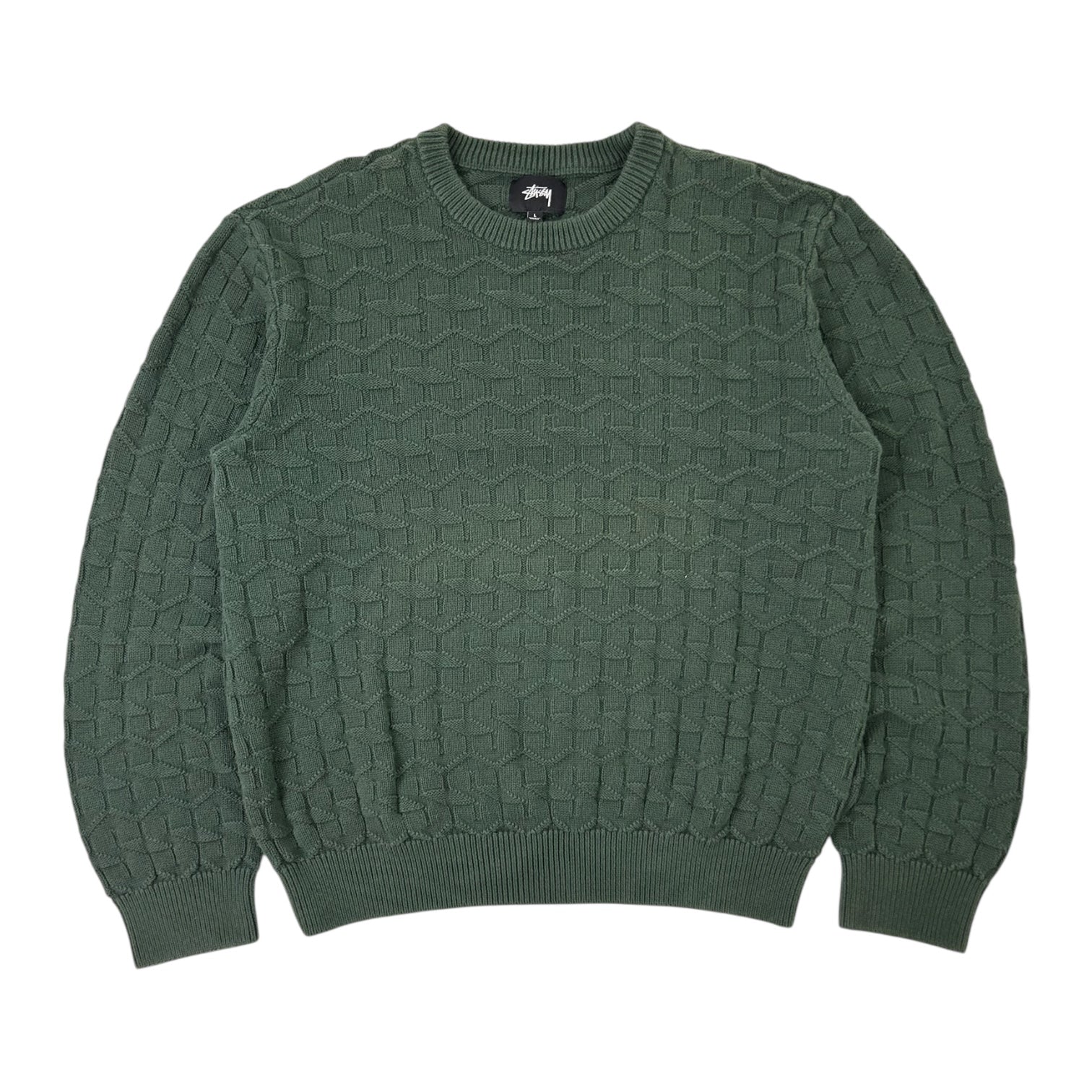 Stussy Strand Knit Sweater Green