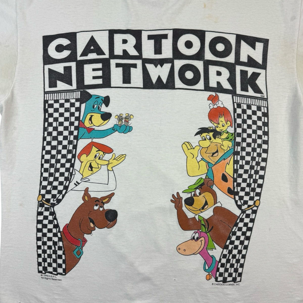 1993 Cartoon Network Characters Behind The Curtain TV Promo T-Shirt